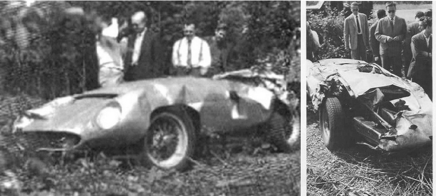 Ferrari 750 Monza 0562 en accidente de Alberto Ascari en Monza 1955.jpg