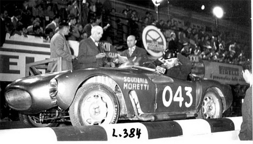 Mille Miglia '55 - el Moretti 750 S Spyder de Lino Fayen dnf - 1955[1].jpg